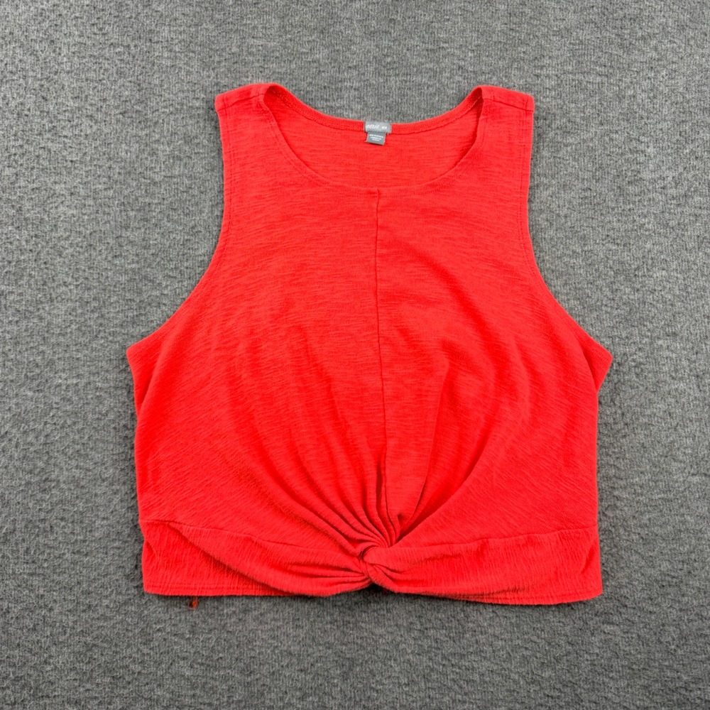 Aerie Women's M‎ Medium Red Knot Front Sleeveless Crop Top Tank